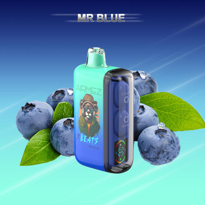 Airmez Xbeats Mr Blau Vape – 40000 Züge – Eingebautes Audio & Geschmack – Bild 1