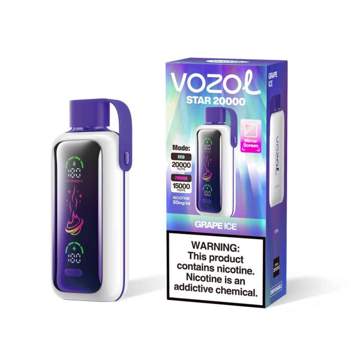 Vozol Star 20000 Grape Ice | Einweg E-Zigarette mit 650mAh & OLED-Display | Fumot Store – Bild 2