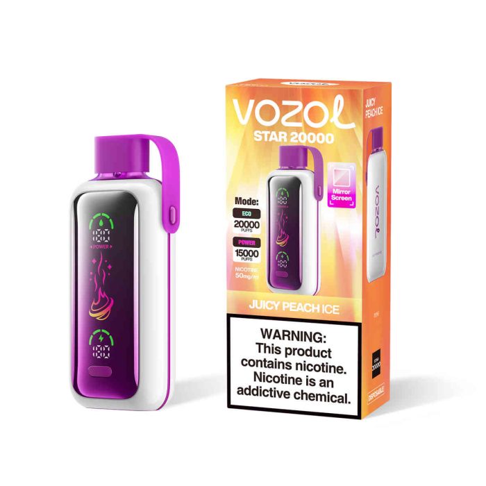 Vozol Star 20000 Juicy Peach Ice | Premium Einweg E-Zigarette | Fumot Store Vozol 20 000 – Bild 2