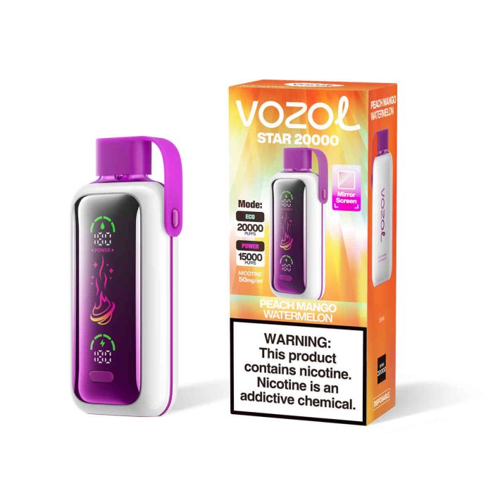 Vozol Star 20000 Peach Mango Watermelon | Einweg E-Zigarette mit 650mAh & Mesh Coil | Fumot Store Vozol Vape 20000 – Bild 2