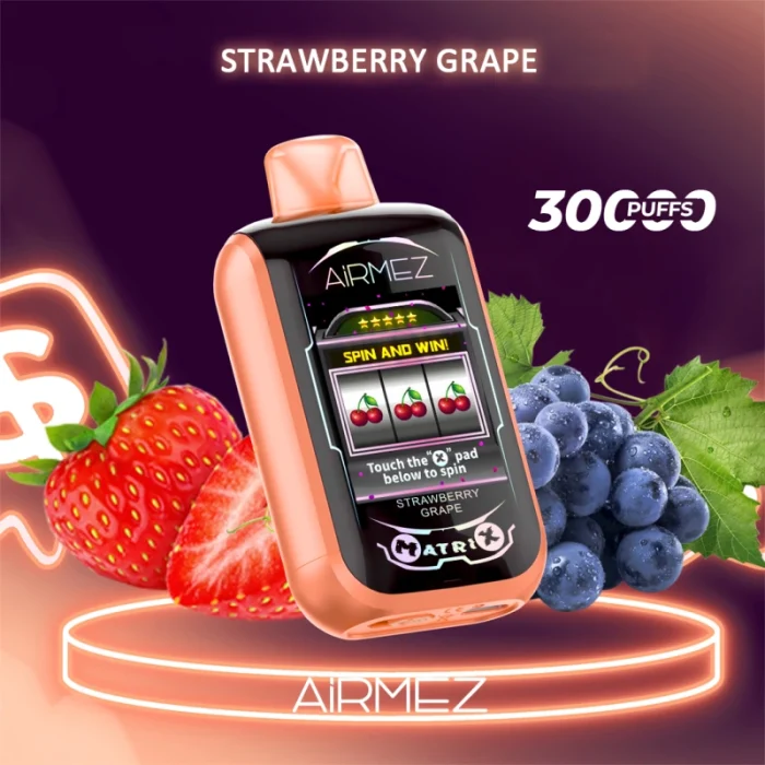 Airmez Matrix Pro Erdbeere Traube – 30000 Züge – Premium Vape mit Spielfunktion – Bild 1