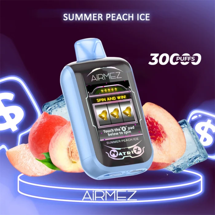 Airmez Matrix Pro Sommerpfirsich Eis – 30000 Züge – Premium Vape mit Spielfunktion – Bild 1