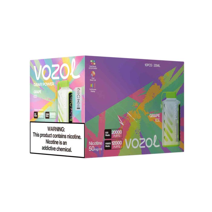 VOZOL Gear Power 20000 Grape Ice: Erlebe die ultimative Frische mit 20.000 Zügen – Bild 2