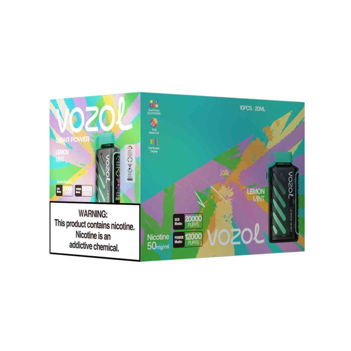 VOZOL Gear Power 20000 Lemon Lime: Vozol Gear Power Vozol 20000 Vozol 20k 20.000 Zügen – Bild 2