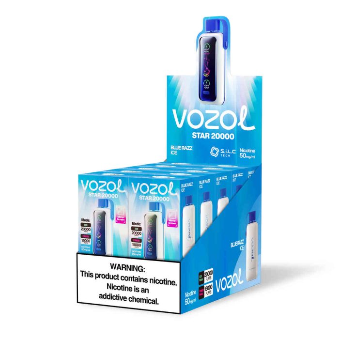 Vozol Star 20000 Blue Razz Ice | Einweg E-Zigarette mit 650mAh & Mesh Coil | Fumot Store Vozol Vape 20000 – Bild 1