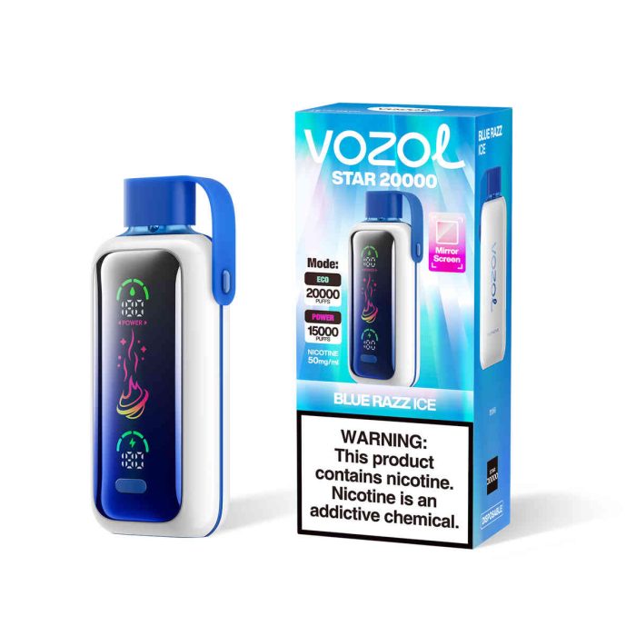 Vozol Star 20000 Blue Razz Ice | Einweg E-Zigarette mit 650mAh & Mesh Coil | Fumot Store Vozol Vape 20000 – Bild 2