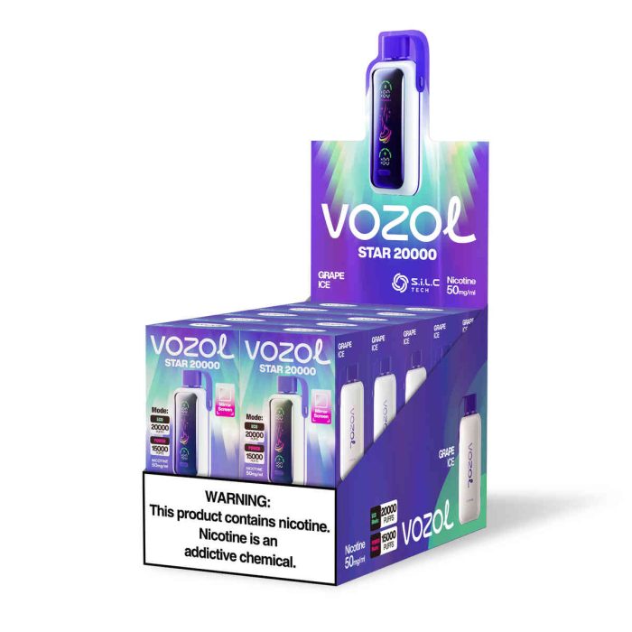 Vozol Star 20000 Grape Ice | Einweg E-Zigarette mit 650mAh & OLED-Display | Fumot Store – Bild 1