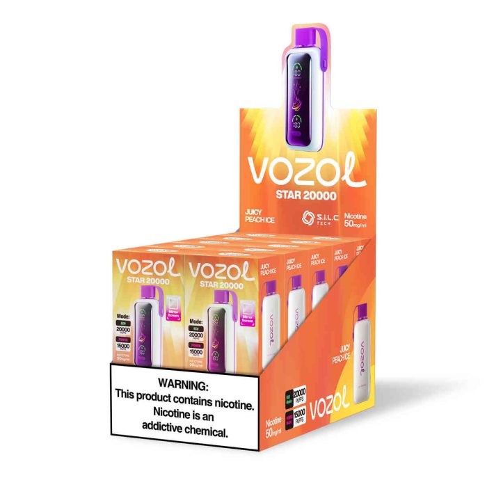 Vozol Star 20000 Juicy Peach Ice | Premium Einweg E-Zigarette | Fumot Store Vozol 20 000 – Bild 1