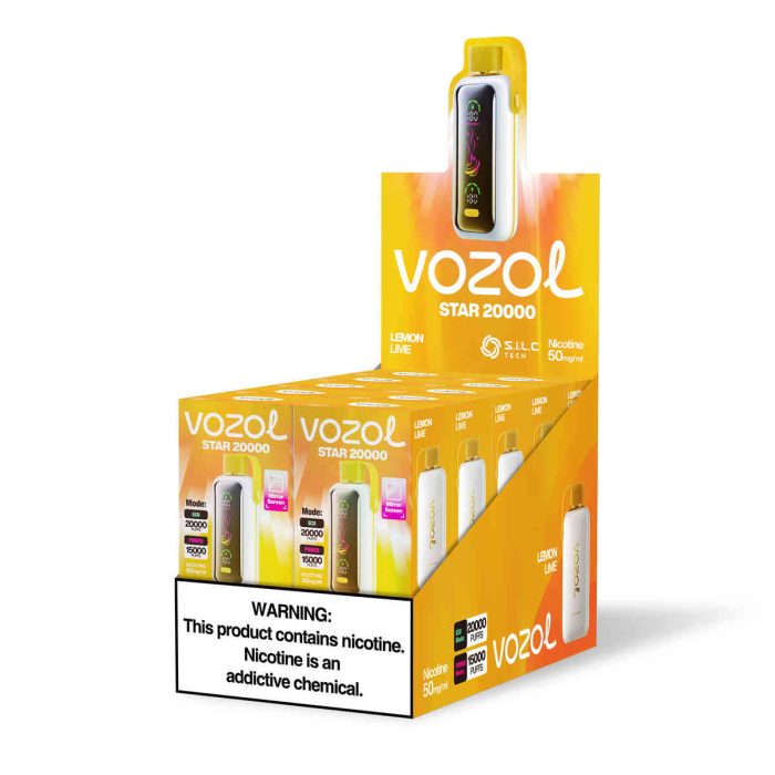 Vozol Star 20000 Lemon Lime | Erfrischende Zitrus-E-Zigarette | Fumot Store Vozol 20 000 – Bild 1