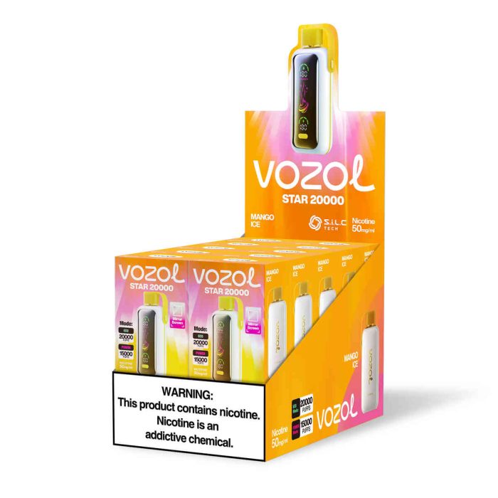 Vozol Star 20000 Mango Ice | Einweg E-Zigarette mit 650mAh & Mesh Coil | 20000 – Bild 1