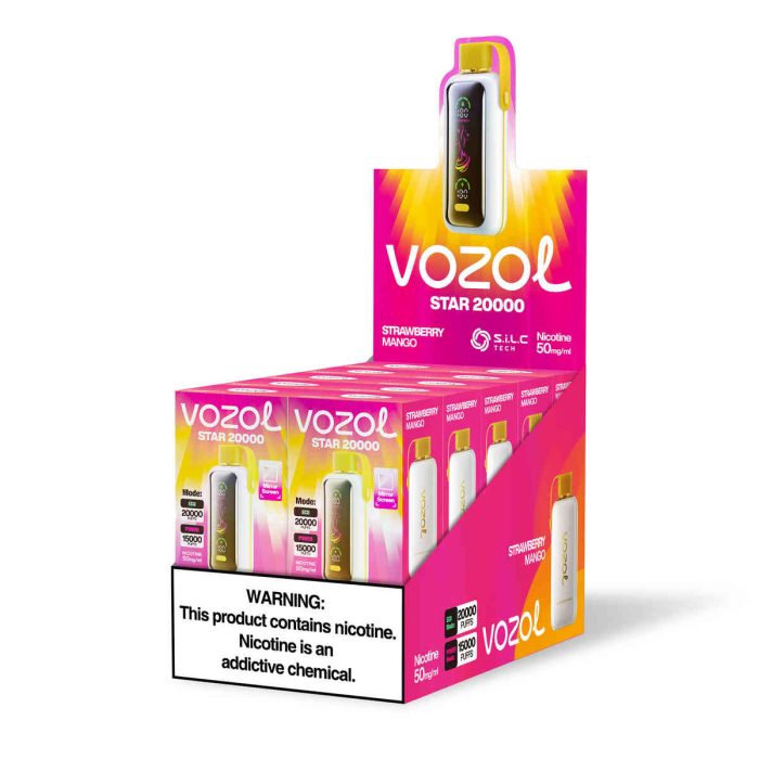 Vozol Star 20000 Strawberry Mango | Einweg E-Zigarette mit 650mAh & OLED-Display | Fumot Store Vozol Vape 20000 – Bild 1
