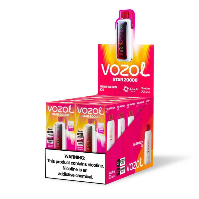 Vozol Star 20000 Watermelon Ice | Einweg E-Zigarette mit 650mAh Akku | Fumot Store Vozol 20000 – Bild 1